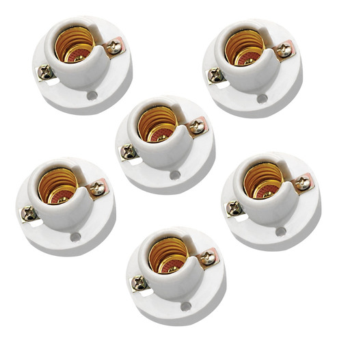 6 Pzs. Socket Portalámparas E12 Tipo Candil