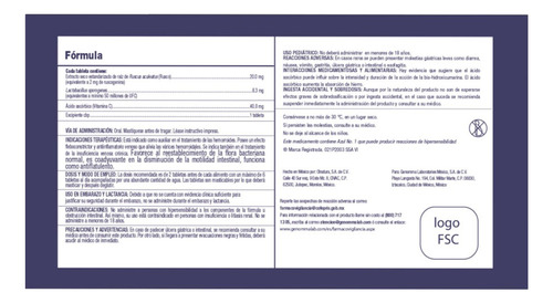 Genobiotics Probióticos. Caja Con 60 Tabletas Masticables.