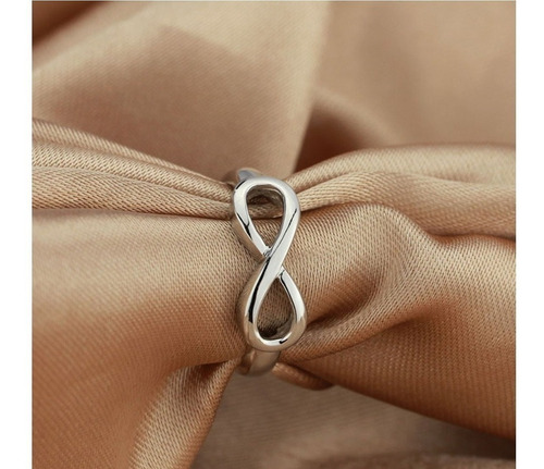 Imagen 2 de 9 de Anillo De Infinito Plata Pura Ley .925 Regalo Para Mujer Nov