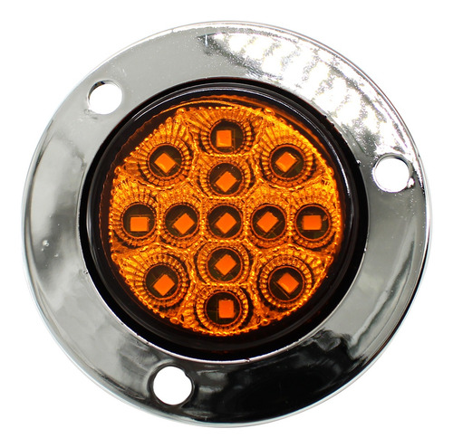 Plafon Circular 2.5 C/bisel Cromo Luz Fija Y Con Estrobo P002 Ambar