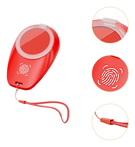 Almohadilla De Tinta Compatible Con Huellas Dactilares, Rojo