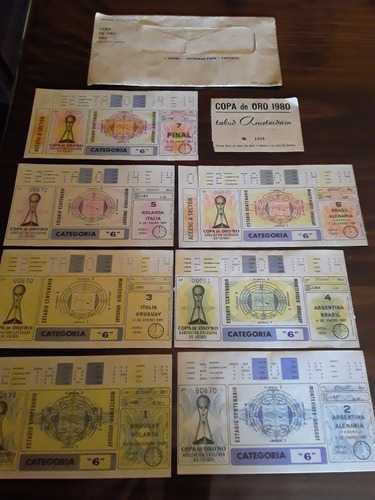 Entradas Para La Copa De Oro De 1980 (Usado)