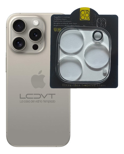 Vidrio Templado Para Cám Trasera iPhone 15 Pro - 15 Pro Max