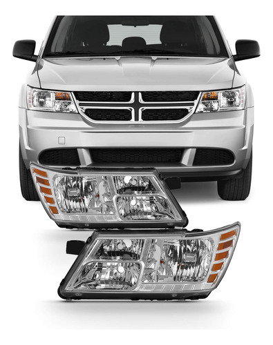 Conjunto Completo Lente Transparente Para Dodge Journey Faro