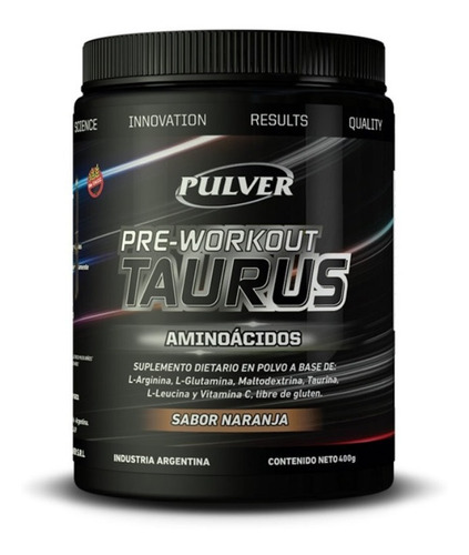 Amino Taurus Pre Workout Pulver 400 Grs Arginina Glutamina 