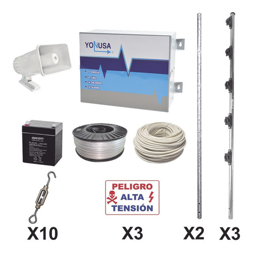 Kit De Cerco Eléctrico Para 25 Metros Perimetrales