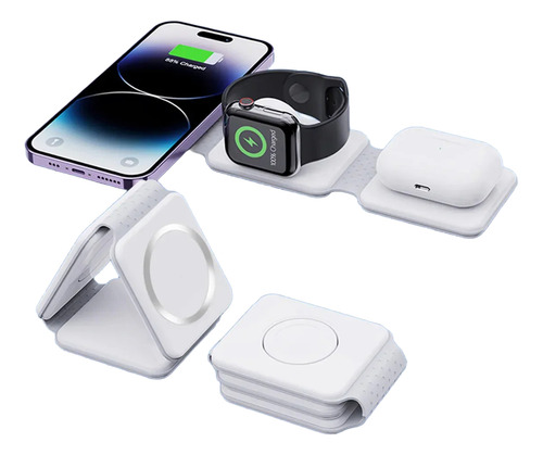 Cargador 3 En 1 Genérico Compatible Con Iwatch iPhone