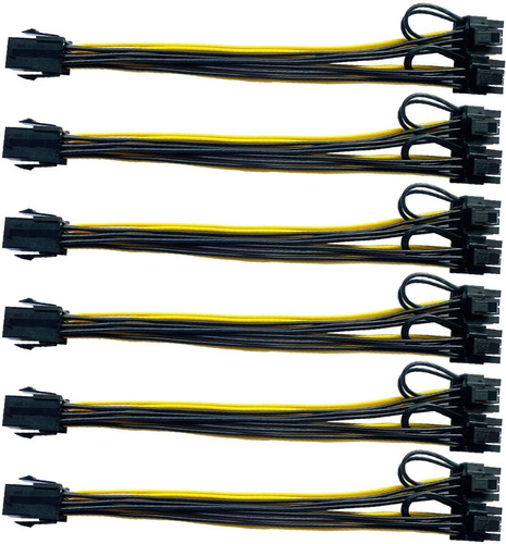 Cable Energía Gpu Vga 6 Pin A Dual Pcie 8 Pin (x7 Unidades)