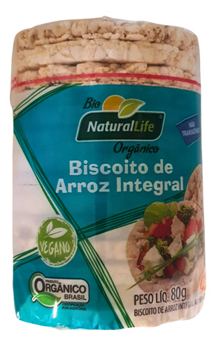 Biscoito De Arroz Grande Organico Vegano Kodilar 80g