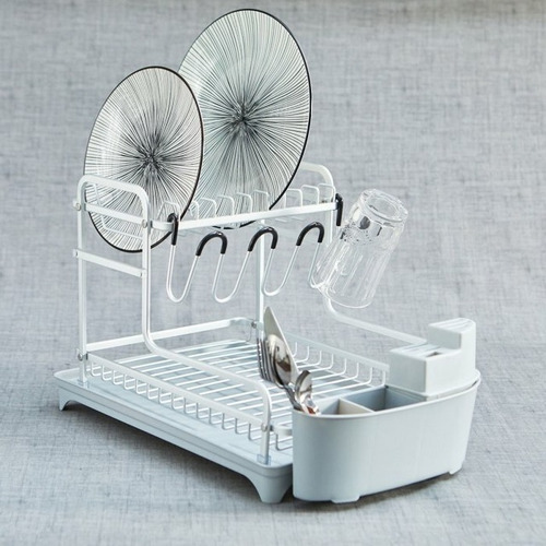 Imagen 2 de 4 de Secaplatos Aluminio Doble Home Concept Smart Drain