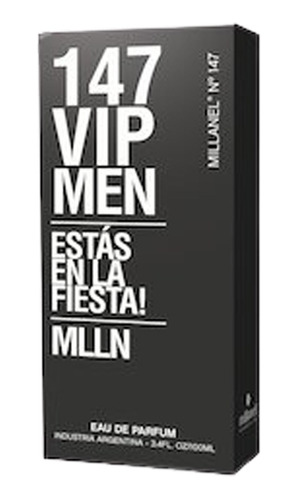 Millanel - Nº 147 Vip Men - Eau De Parfum Masculino 100 Ml.