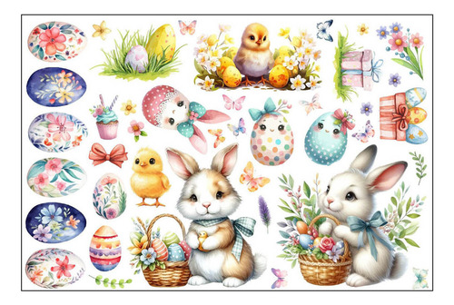 Pegatinas De Pascua Z Para Ventanas Y Puertas, Decoración De