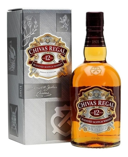 Whisky Escocês 12 Anos 1 Litro Chivas Regal