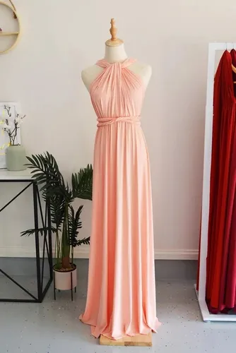 Vestidos color melon para damas de honor sales