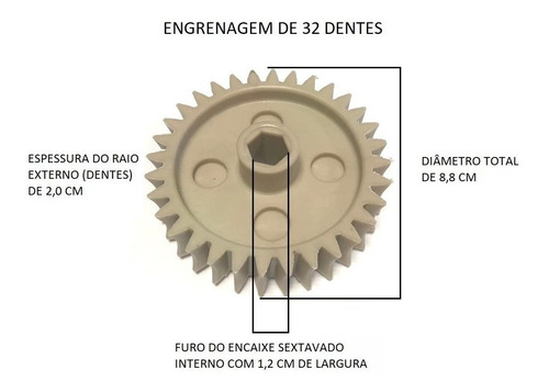 Engrenagem Principal Do Cilindro De Massas Elétrico Anodilar