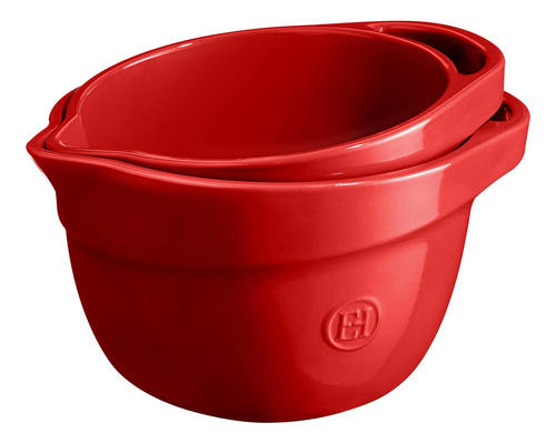 Emile Henry, Tazón Grande Para Mezclar Color Burdeos, 11,5 X