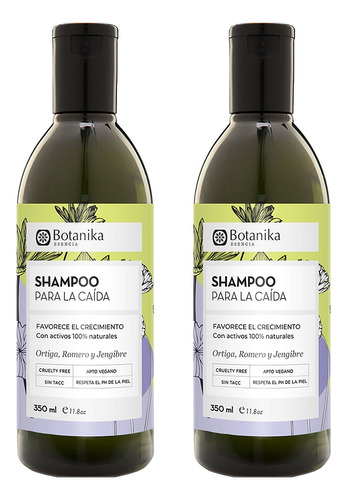 Pack X 2 Shampoo Caída Del Pelo Botanika X 350 Ml