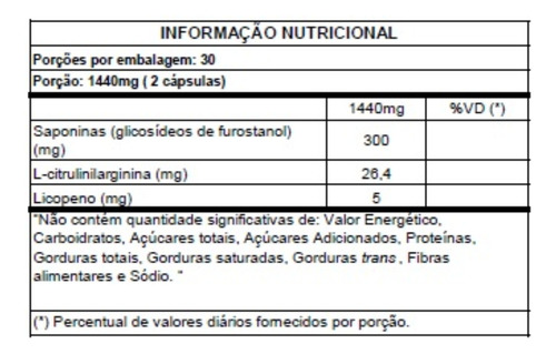 Suplemento Em Cápsula New Millen Feno Test Sabor Sem Sabor