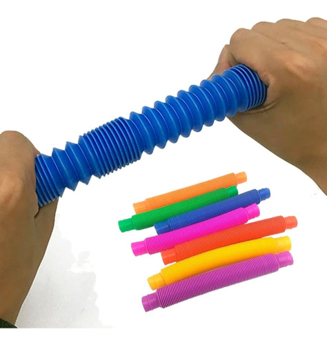 Imagen 5 de 8 de Pop Tubos Tubes Flups Sensorial Juguete X3 Medianos