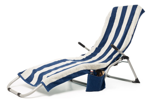 Toalla De Playa Individual Lineas Azul Reposera Dryhood