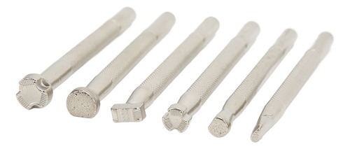 Herramientas De Estampado De Cuero De Acero Inox. 6 Uds.