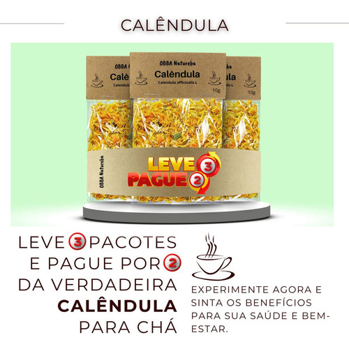 Chá Totalecom chá de calêndula flor em ervas Cha de Clendula Flor 30 g pacote x 3