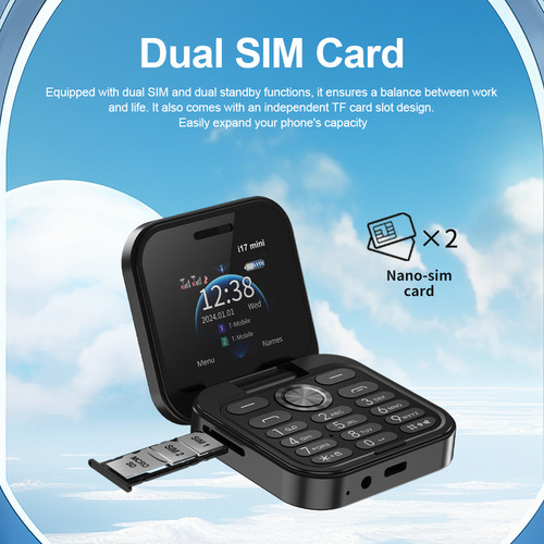 P Nuevo Teléfono Móvil Plegable Servo I17 Mini Dual Sim 2 G