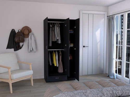 Closet Armario Z 184x90x47 1 Cajon Rta Color Wengue