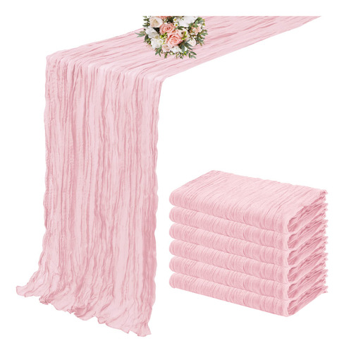 Mantel De Estopilla Table Runner, 6 Unidades, Para Bodas