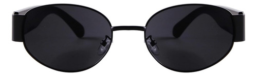 Ade Wu Gafas De Sol Ovaladas Retro Con Marco De Metal Negro
