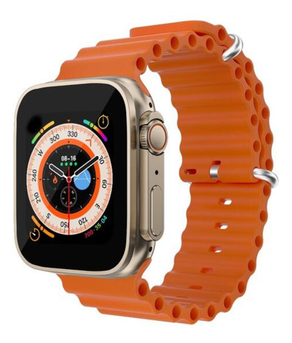 Reloj Inteligente Smartwatch Ultra T900 2.09 Pulsera Grande Plateado Naranja