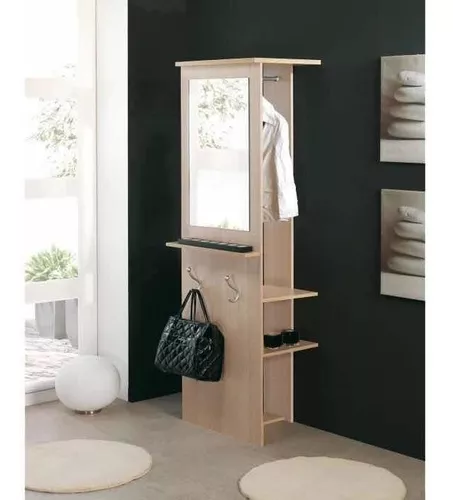 Perchero Minimalista Organizador Con Espejo | MercadoLibre