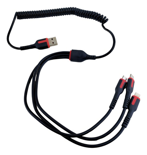 Cabo De Carga Rápida Usb-3em1 1.5m Para Celular 3 Em 1
