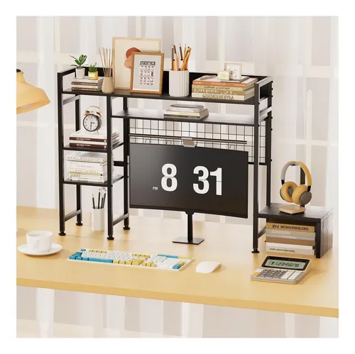 comprar Mopam Computer Desktop Bookshelf De Encimera Pantallas De Hu