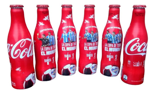 Botellas Coca 6unidades  Mundial 2014 Sin Abrir - Témperley 