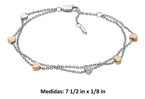 Imagen 5 de 7 de Pulsera Dama Fossil Vintage Motifs Jf02854998