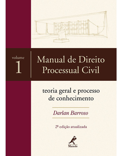 Manual de Direito Processual Civil, de Barroso, Darlan. Editora Manole LTDA, capa dura em português, 2007