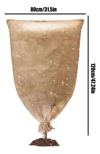 Cubierta Para Plantas En Invierno De Arpillera Natural - Protección Antiheladas Para Árboles Y Arbustos 1x3m O 1x5m