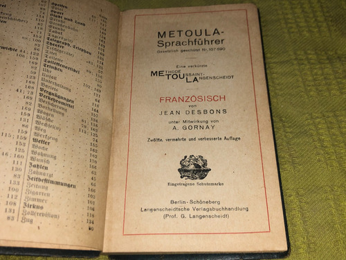 Metoula Sprachfuhrer - Jean Desbons