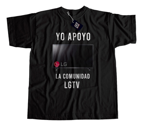 Remera Yo Apoyo A La Comunidad Lgtv %100 Algodón