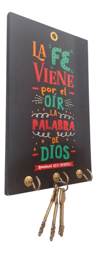 Porta Llaves - Regalería Cristiana - La Fe Viene Por El Oír 