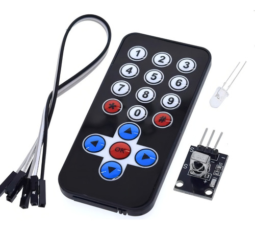 Kit Controle Remoto Ir + Receptor Tsop1838 Cabos Arduino