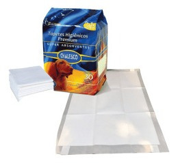 Imagem 1 de 5 de Tapete Higiênico Chalesco Super Premium 60x90 Cm Com 30 Unid
