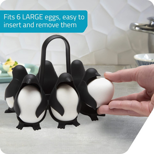 Cozedor De Ovos Em Formato De Pinguim Com Capacidade Para 6