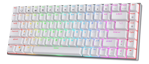 Rk Royal Kludge Rk84 Pro Rgb 75% Triple Modo Bt5.0/2.4g/usb-c Teclado Mecánico Intercambiable En Caliente, 84 Teclas Teclado Inalámbrico Bluetooth Para Juegos Con Marco De Aluminio, Interruptor Rojo