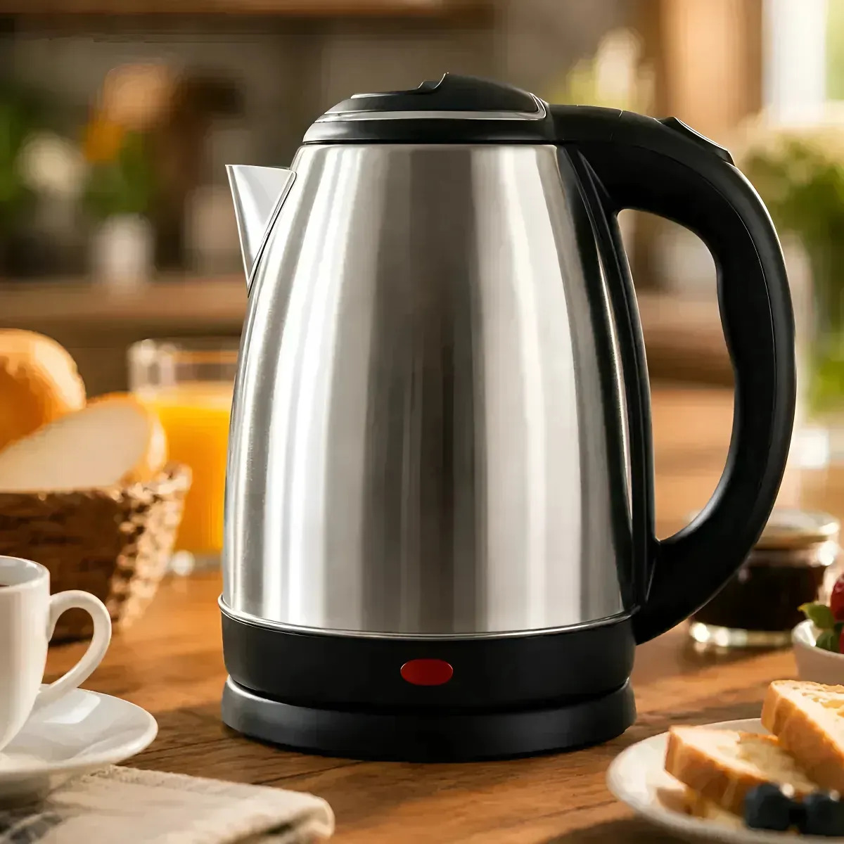 Chaleira Elétrica Inox 1,8 Litros com Desligamento Automático e Base…