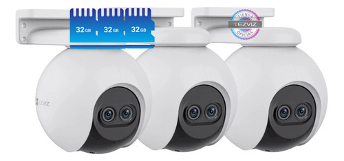 Kit X3 Camara Seguridad Wifi Domo 360 Ezviz +3 Memorias 32gb