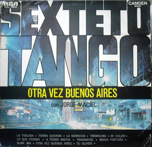 Lp Vinilo Tango Otra Vez Buenos Aires - Sexteto Tango