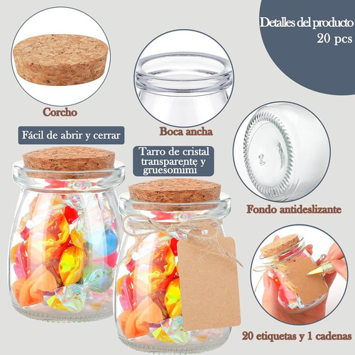 Set Tarros Dulceros Velas Recipientes Corcho Recuerdo Fiesta