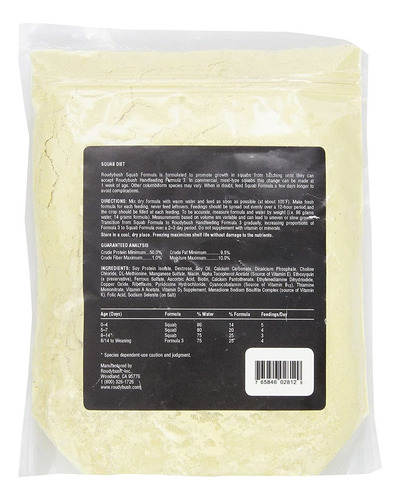 Roudybush Squab Dieta Para Las Aves, 1-pound